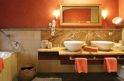 Bad in der Panorama Familiensuite