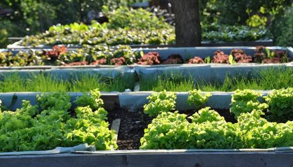 Ordentlich gepfleter Gemüsegarten