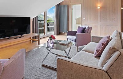 Wohnbereich in der Alpin Suite Süd