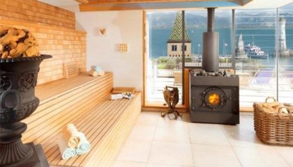 Sauna bei Tageslicht