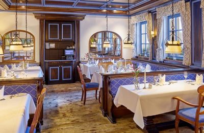 Blau farbiges Restaurant