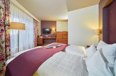 Blick vom Bett des Doppelzimmer Superiior 