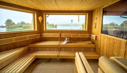 Sauna mit Panoramablick