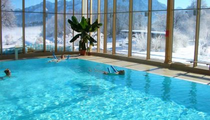 Schwimmbad im Winter im Hotel Sommer