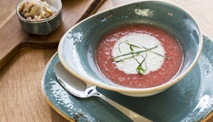 Frische Suppe in der Nahaufnahme