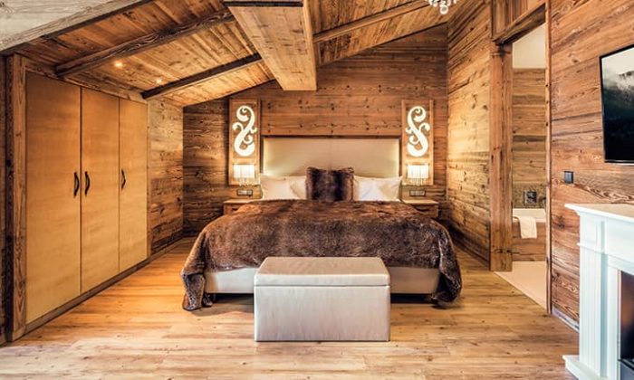 Schlafbereich in der Suite Storchennest