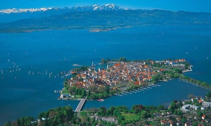 Luftaufnahme von Lindau am Bodensee