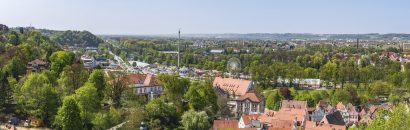 Überblick über die Stadt Landshut in Niederbayern