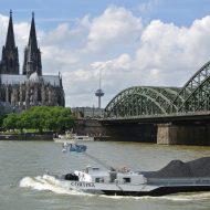 Skyline von Köln mit Dom und Hohenzollerbrücke