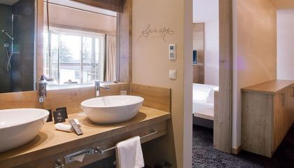 Badezimmer im Panoramahotel