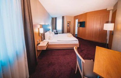 Schlafbereich im Zimmer Komfort Deluxe im See Park