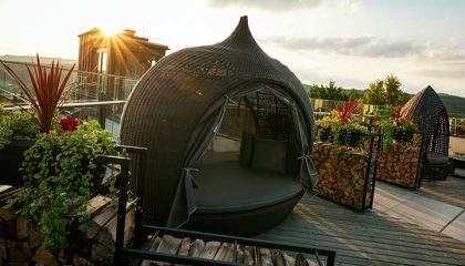 Liegemuschel auf dem Romantikdeck