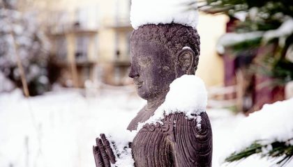 Deko Figur im Garten