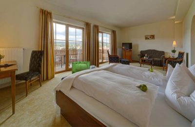 Bett in der Panoramasuite