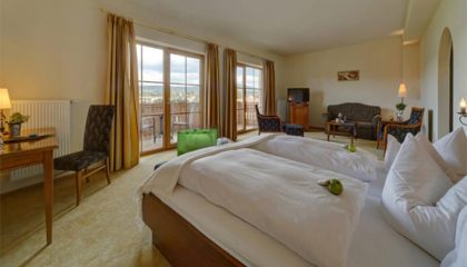 Bett in der Panoramasuite