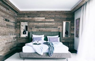 Bett in einer Suite im Landhotel Voshövel