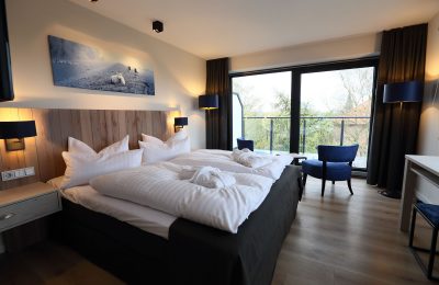 Komfortzimmer Südseite Bett im Komfortzimmer Südseite